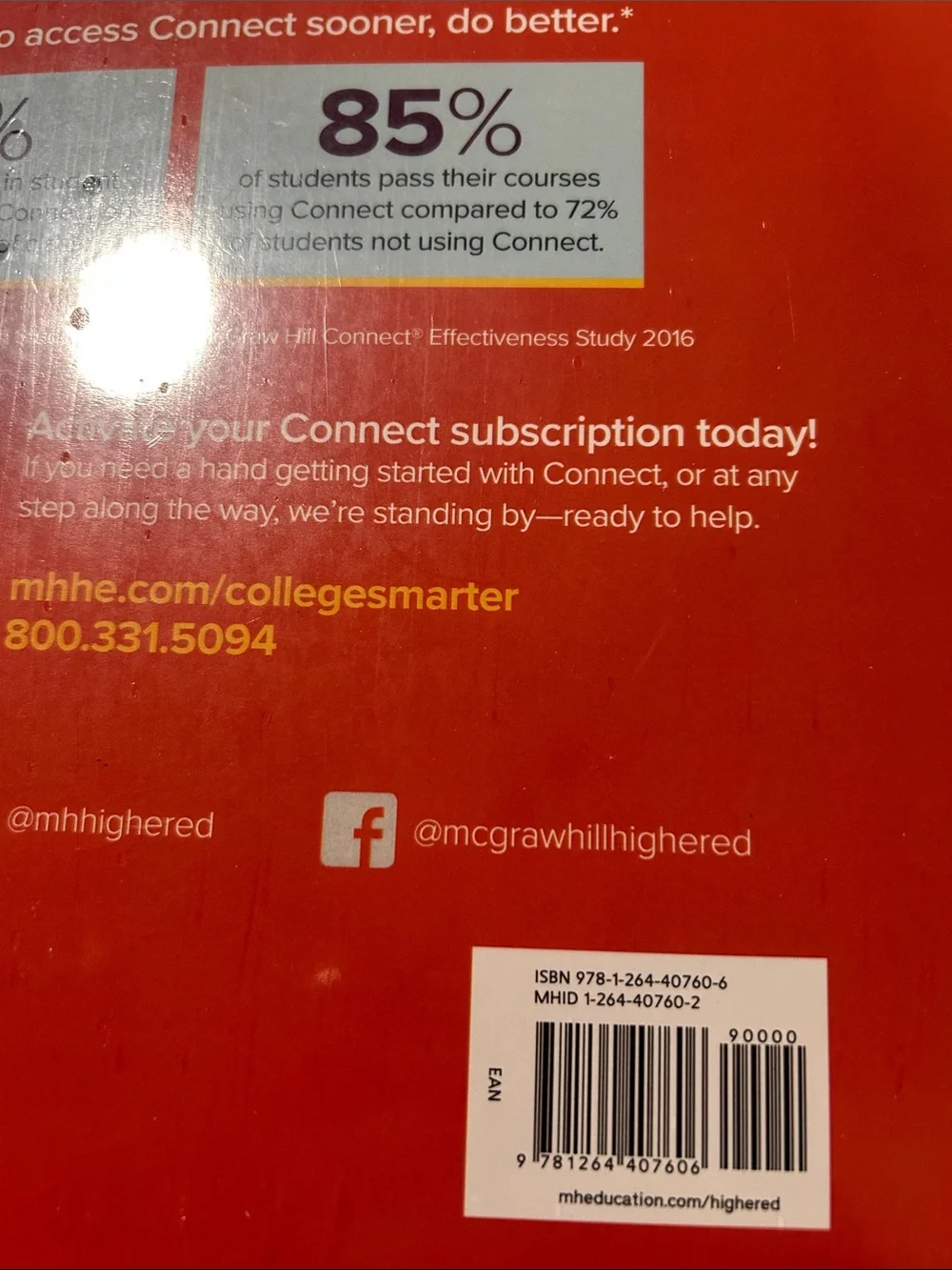 McGraw Hill Human Biology Textbook - Red/Orange Cover
